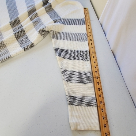 Market & Spruce Waffle Knit Sweater Size 3X Cotton Blend Striped Pullover Comfy - Picture 5 of 10